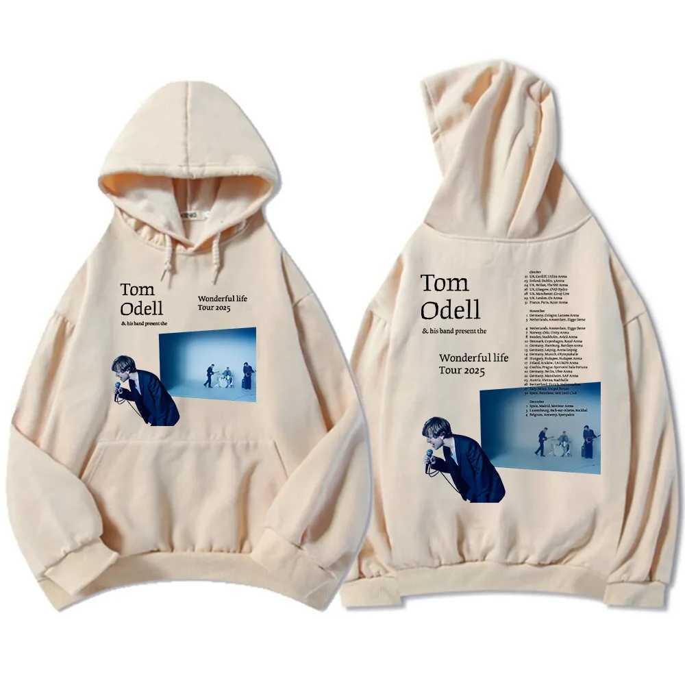 Tom Odell His Band Present The Wonderful Life Tour 2025 Hoodies Fleece Warm Male Hooded Sweatshirt Casual Loose Men Pullovers J251031