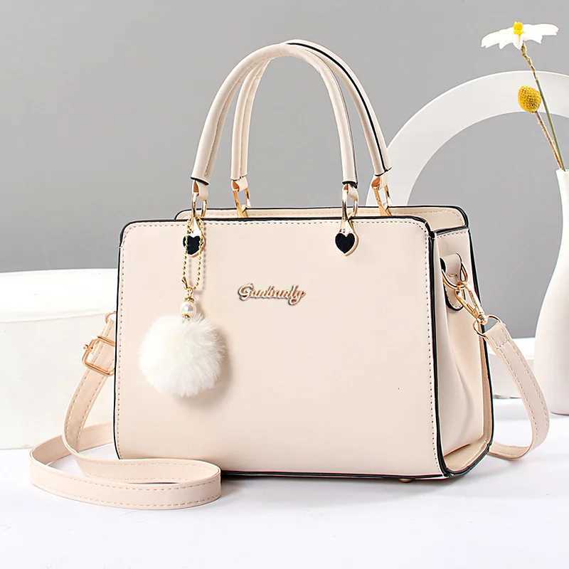 Stylish casual womens handbag commuter shoulder bag crossbody bag small hair ball pendant decorationT251031