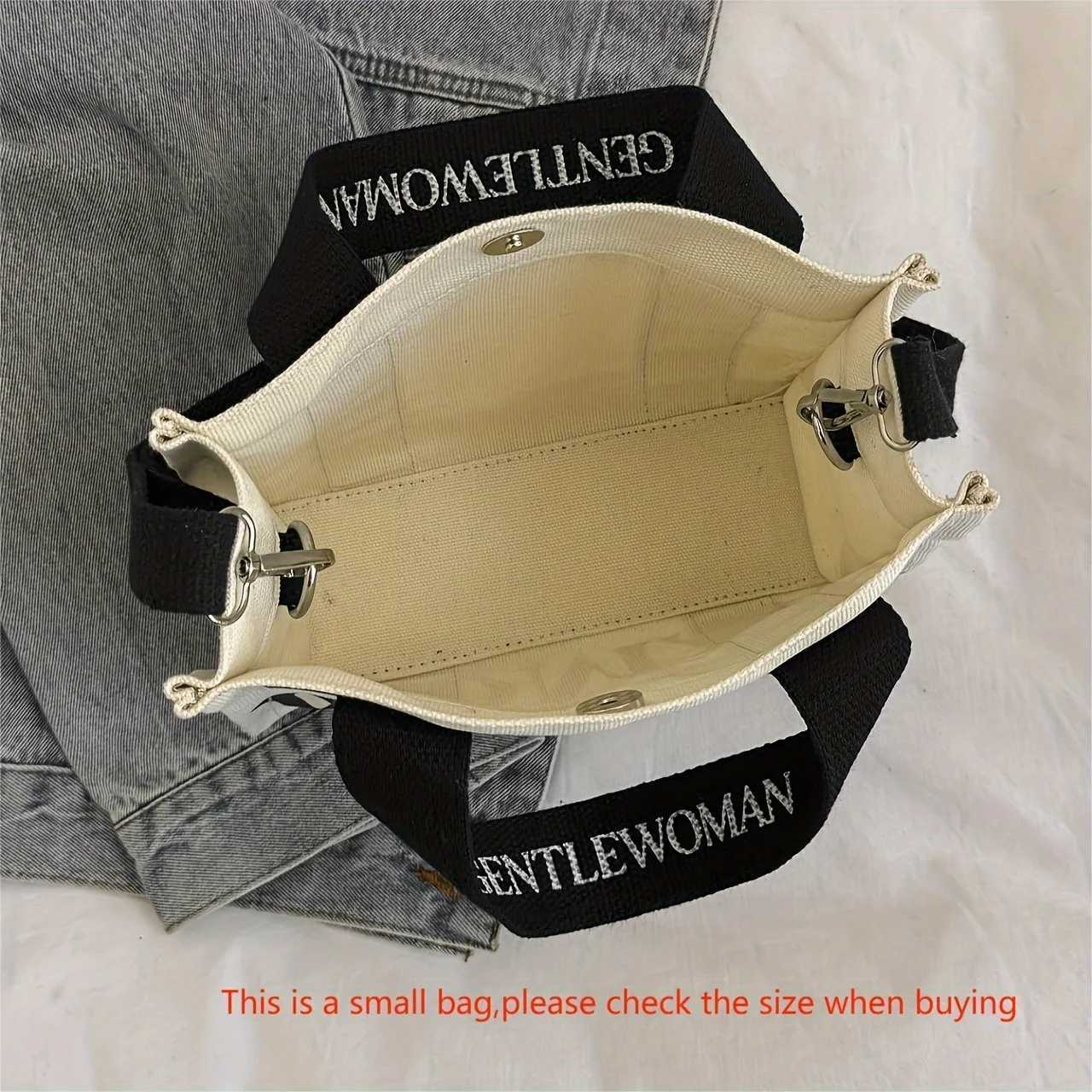 Forward Mini Canvas Crossbody Bag Stylish Modern Letter Print Comfortable Wide Strap Tote Everyday Chic Versatile Handbag W251031