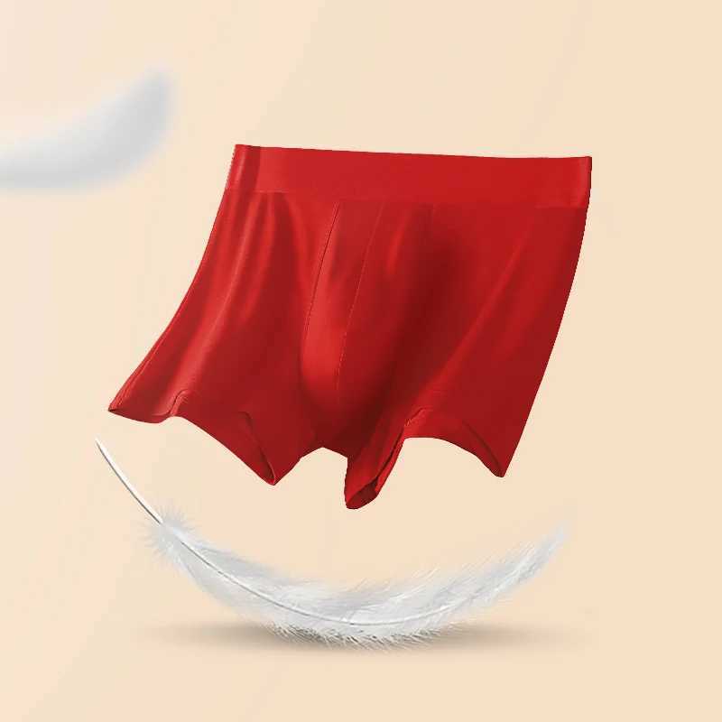 Mens Underwear Mens Boxer Briefs Zodiac Year Cotton Gift Rabbit Big Red Wedding Thin Boxer Briefs BottomsT251031