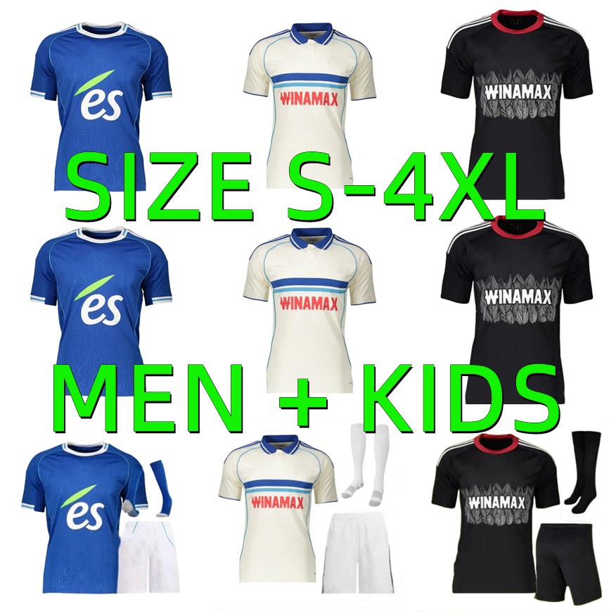 25 26 RC Strasbourg soccer jerseys maillot de foot 2025 2026 PANICHELLI SANTOS MARA LUKOVIC DIARRA EMEGHA BAKWA MWANGA ANDREY MOREIAR JR football shirts men kids kit