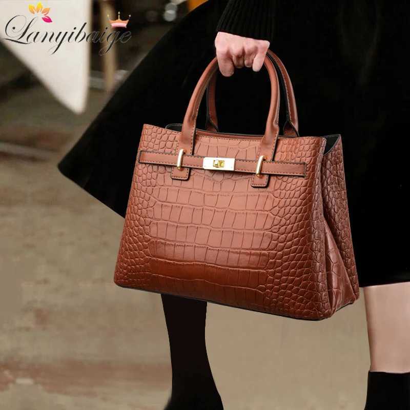 Famous Brand Ladies HandBags High Quality Crocodile Stripe Three Main Bags Designer Crossbody Shoulder Bag For Womens Tote Bag W251031
