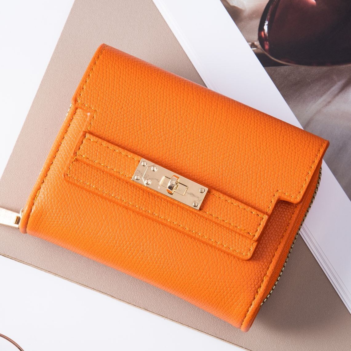 Designer Wallet New Luxury Wallet Wallet Women Travel Modern Classic Leather Mini Wallet Magnetic Snap Blue Card Holder Credit Card Holder Coin Purse