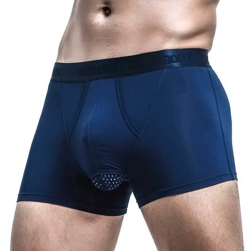 4PCSMens underwear mens foreskin bullet separation overly long barrier shorts scrotal support flat pants four cornersT251031