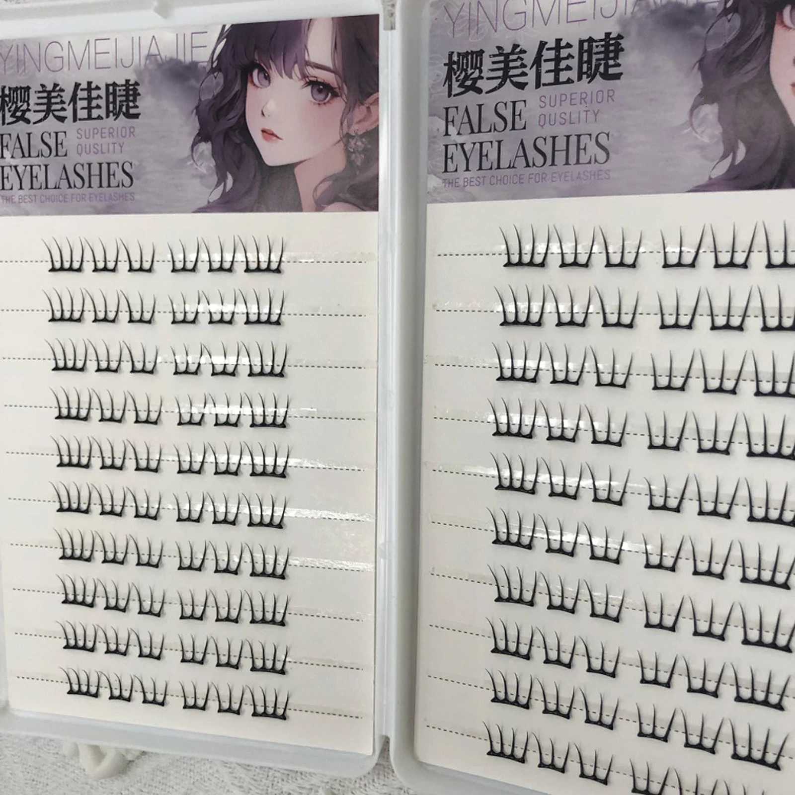 DIY Fashion Lash Extensions Glue-free Korean Style Girl Group lash Segemented Natural Long False Eyelash Self Sticking EyelashesT251117