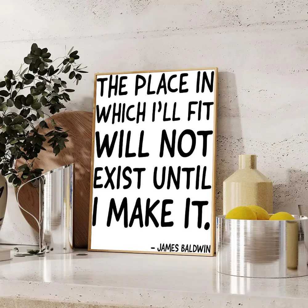 Canvas Wall Art James Baldwin Quote Inspirational Literature Print Home Decor Gift Living Room Bedroom Office Artwork C251031