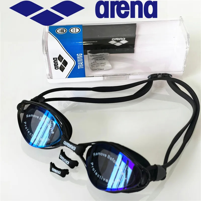 ARENA professional waterproof and anti fog highdefinition adult swimming goggles silicone swim cap 251030