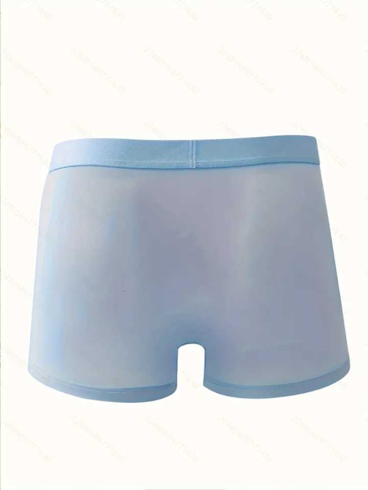 Mens 4Pack Ice Silk Boxers Solid Color Set UltraThin StyleT251031