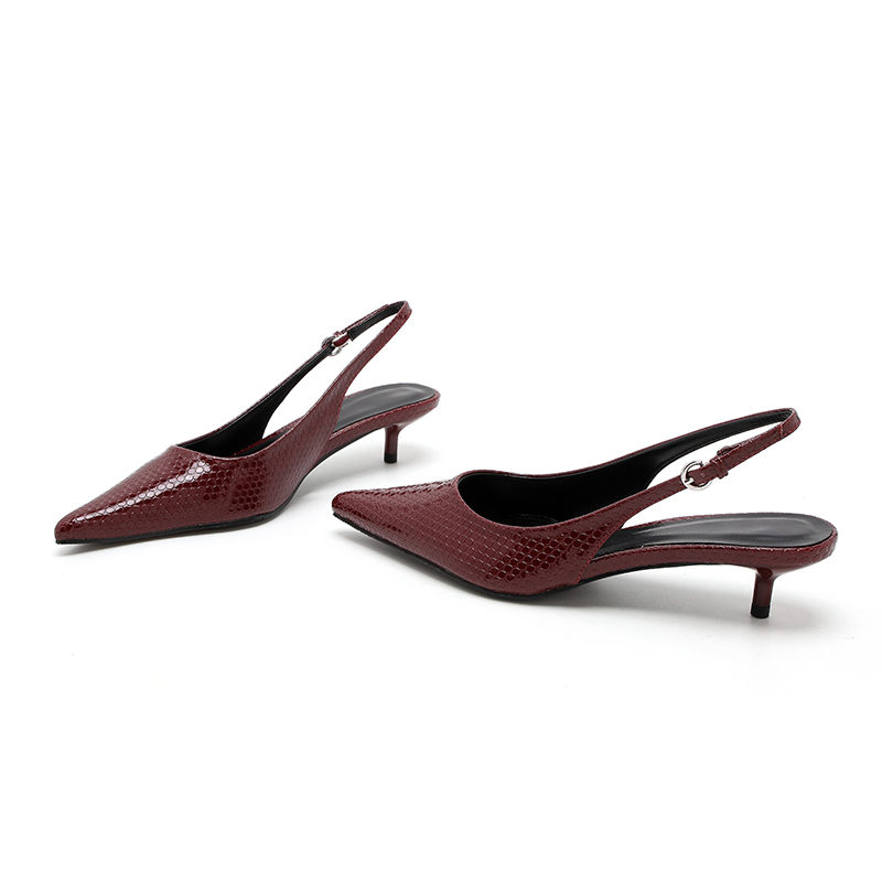 Sophisticated Footwear Selection Premium Synthetic Leather Stiletto Sandals for Versatile Wear--36232-1