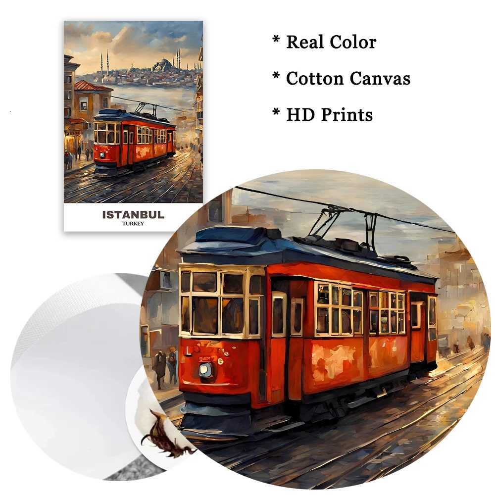 Granada Travel Poster Spain Seville Travel Prints Istanbul Cityscape Turkey Travel Canvas Painting Travel Wall Art Home Decor C251031