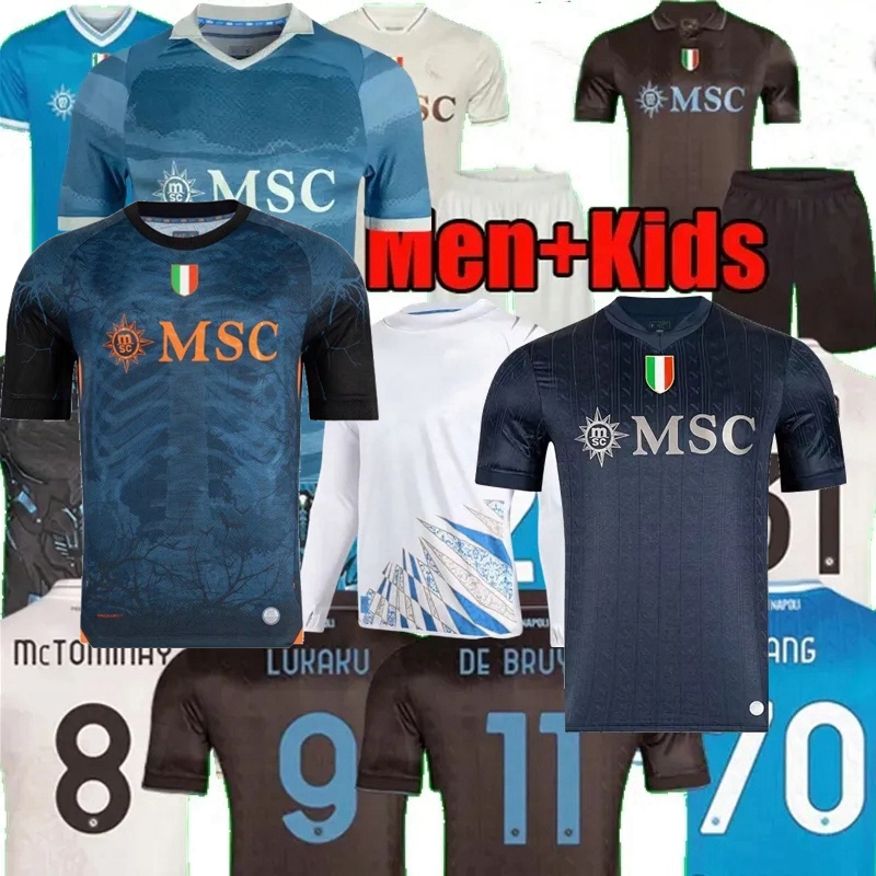 HOJLUND LUKAKU McTOMINAY Napoli 2025 2026 Soccer Jerseys DE BRUYNE LANG LUCCA BEUKEMA MARADONA GILMOUR POLITANO NERES DI LORENZO 25 26 football men kids shirt