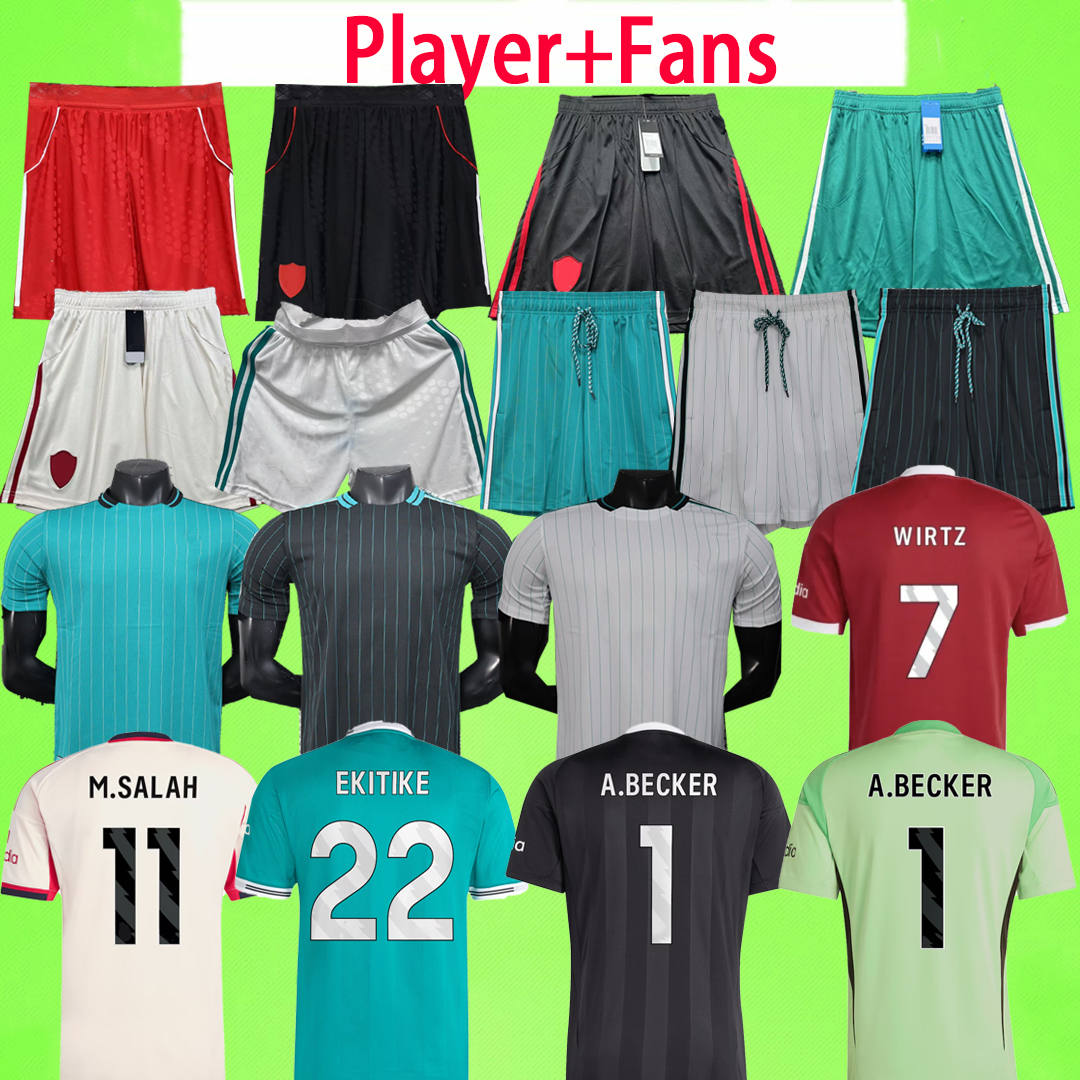 Fans + Player version The Reds 2025 2026 2027 soccer shorts + jerseys vintage football pants + shirts T TORRES GERRARD lfc home away third 25 26 27 icon red white black GK