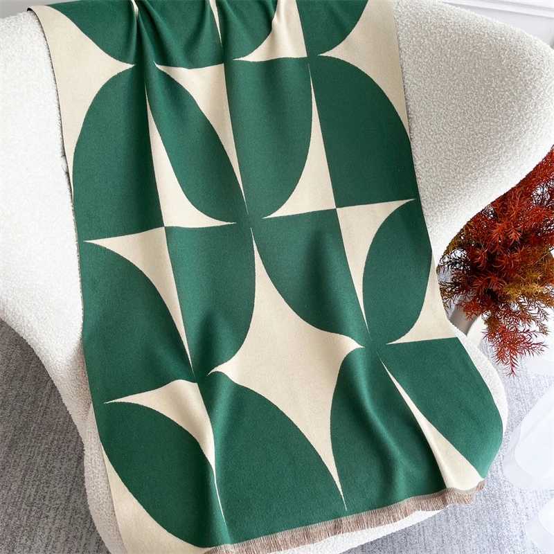 Autumn Winter Scarf for Women Jacquard Shawl Wraps Cashmere Blanket Warm Thick Stoles Lady Bufanda Poncho Scarves C251031