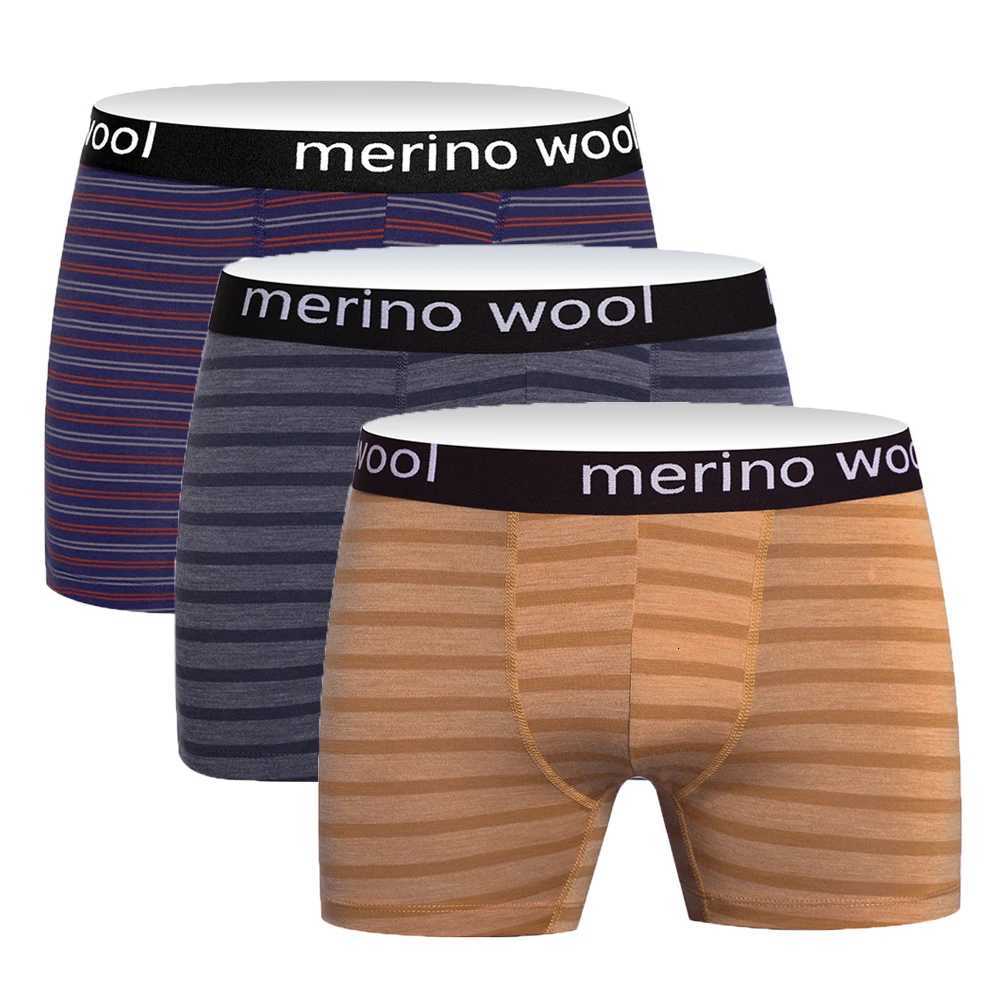 Mens Merino Wool Underwear Boxer Briefs 87 Merino Wool Boxers Soft Breathable Moisture Wicking Sports Fitness BoxershortsT251031