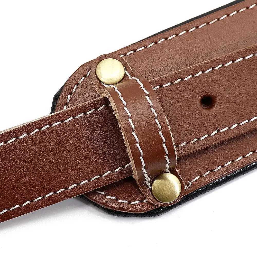 Luxury leather dog harness brown soft leather medium size dog harness adjustable for Alaskan Bulldog walking training C251031