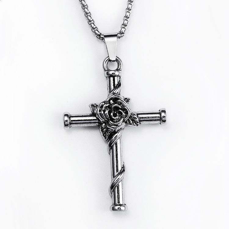 Pendant Cross with Crown Fashion Jewelry Europe Style Accessories Vintage Gift For Women Men 250318