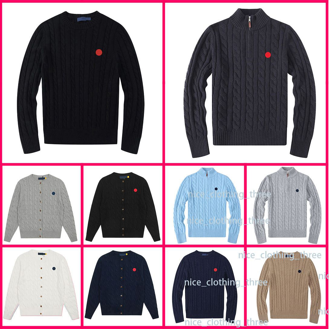 Cardigan Designer Mens Sweaters pull Wool Casual High Quality Pull Half Zip Women Hoodie Polo Jacket Winter Long Sleeve polo Sweater Pullover size S/XXL