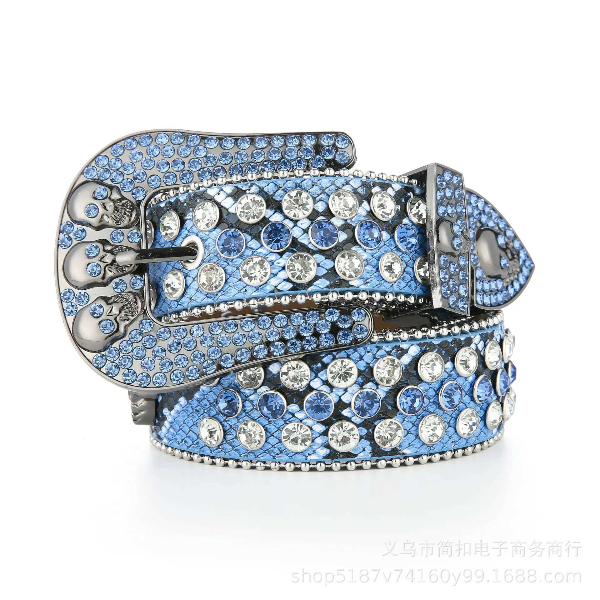 Decorative Womens Belt Womens Water Diamond Fashion Head Edge Beads Full of Diamonds Set with Diamonds Wide Crystal BeltW251030
