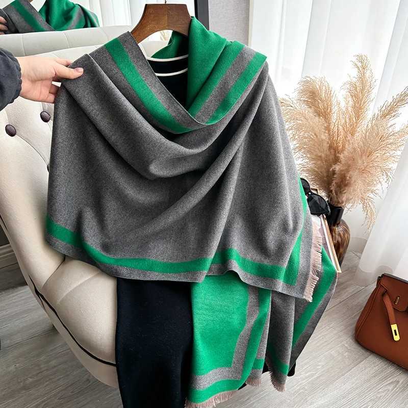 Womens Luxury Cashmere Warm Scarf Solid Color Fashionable Shawl Womens Winter Cashmere Bandana Buffenda New Collection C251031