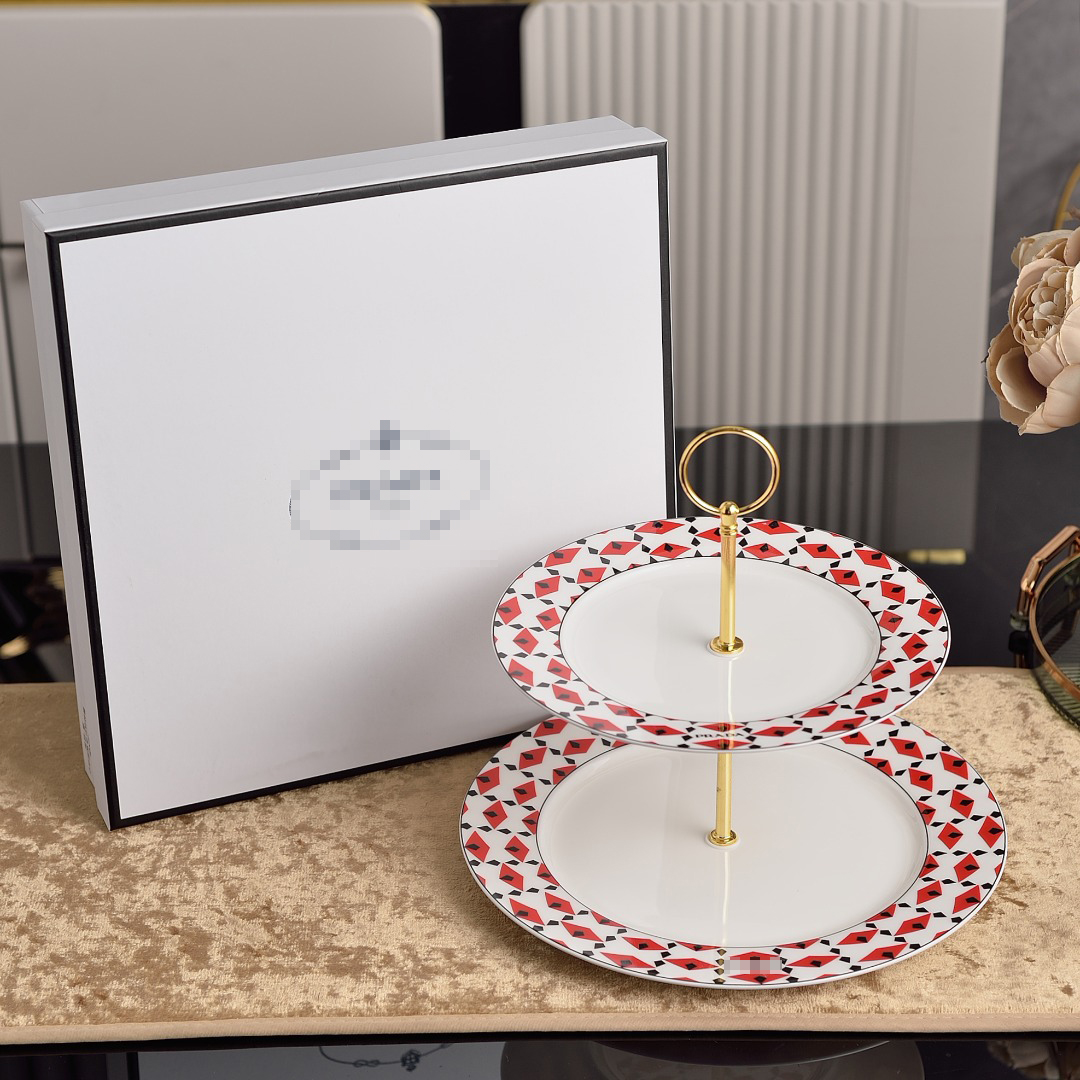 Chic 2-Tier Ceramic Cake Stand, American-Style Design with High-Quality Finish, Ideal for Serving Desserts at Parties, Tea Time, or Gatherings