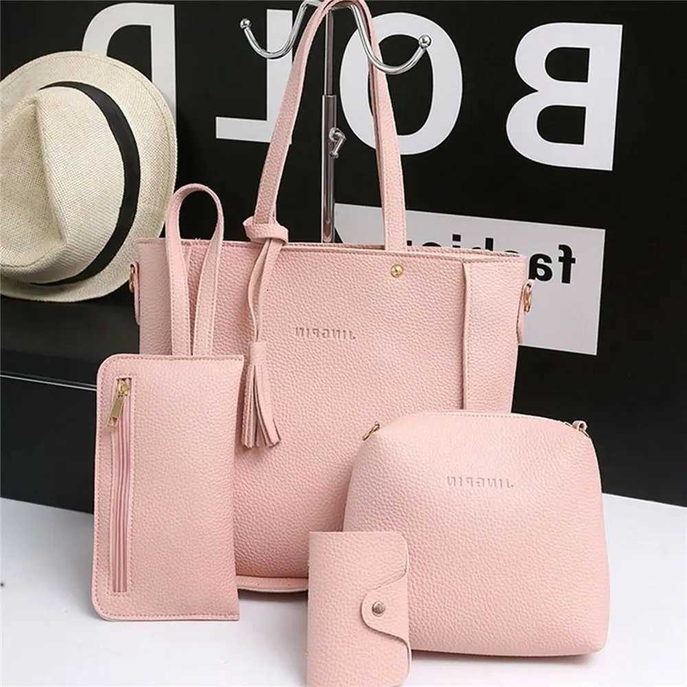 4Pcsset Crossbody Bags Women Bag Set Pattern Leather Shoulder Bags Purse Ladies PU Crossbody Bag W251031