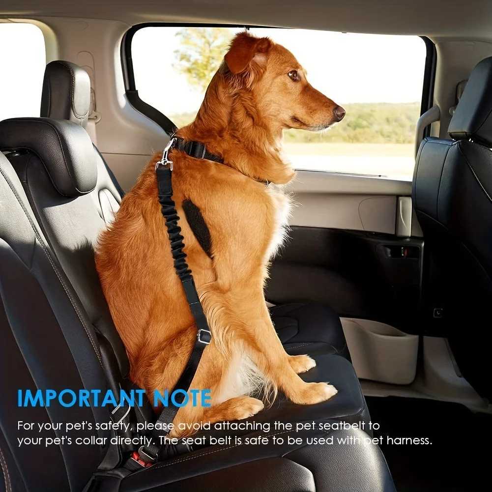 Car Seat Belt Pet Adjustable Cat Dog Car Seat Vehicle Dog Harness Lead Clip Safety Lever Traction Dog Collars Dog Accessoires C251031