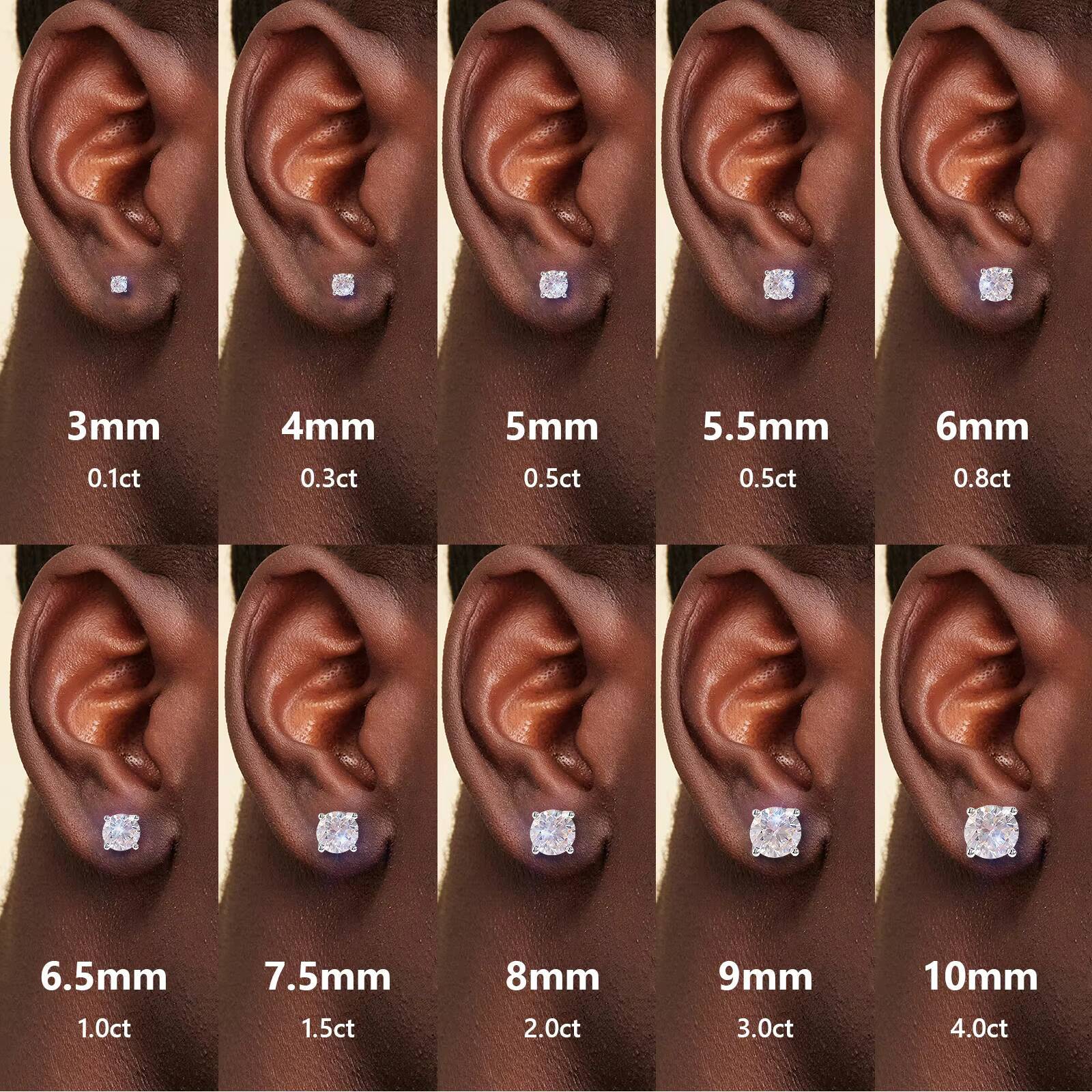 USA VVS Moissanite Earring Pass Diamond Tester 14K Gold Plated 925 Sterling Silver Christmas Gift Women GRA Lab Diamond Stud Men