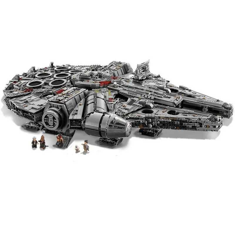 8445PCS With Stand Millennium Ship Falcon Kits desktop decoration Compatible With 75192 Star Bricks Christmas Birthday Gifts L2510303EDP