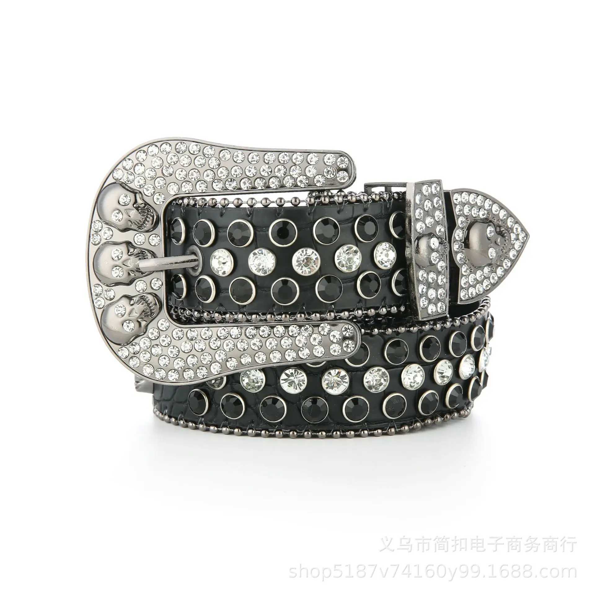 Decorative Womens Belt Womens Water Diamond Fashion Head Edge Beads Full of Diamonds Set with Diamonds Wide Crystal BeltW251030