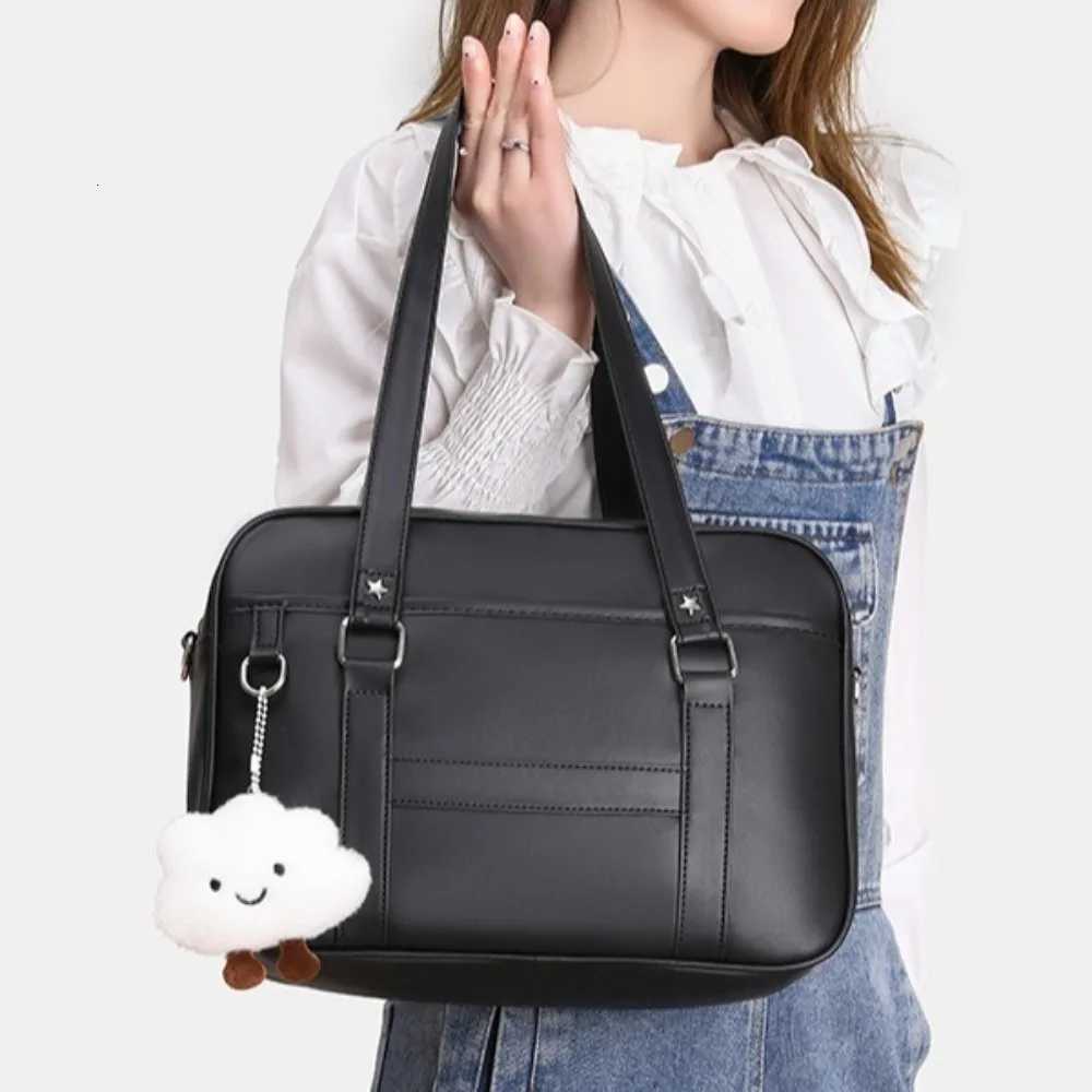 Japanese Style JK Handbag Shoulder Bag PU Leather Simple Handbags Crossbody Bag Itabag Single Bag for Women Student Shoulder Bag W251031