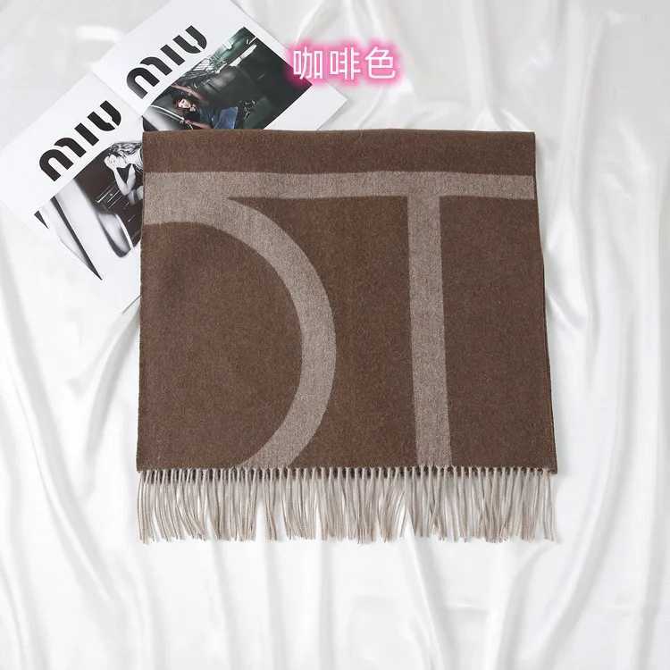 Winter Scarf Wool Scarf For Women Long Warm Cashmere Scarves Solid Color Scarf Mens and Womens Warm and Cold proof Scarf C251031