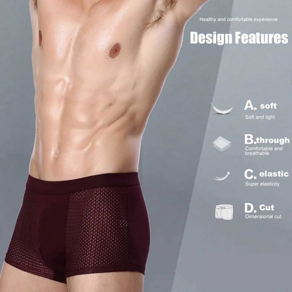 Bamboowear Bamboo Boxer Short Men Microfiber Boxer Briefs Underwear Compression StretchT251031