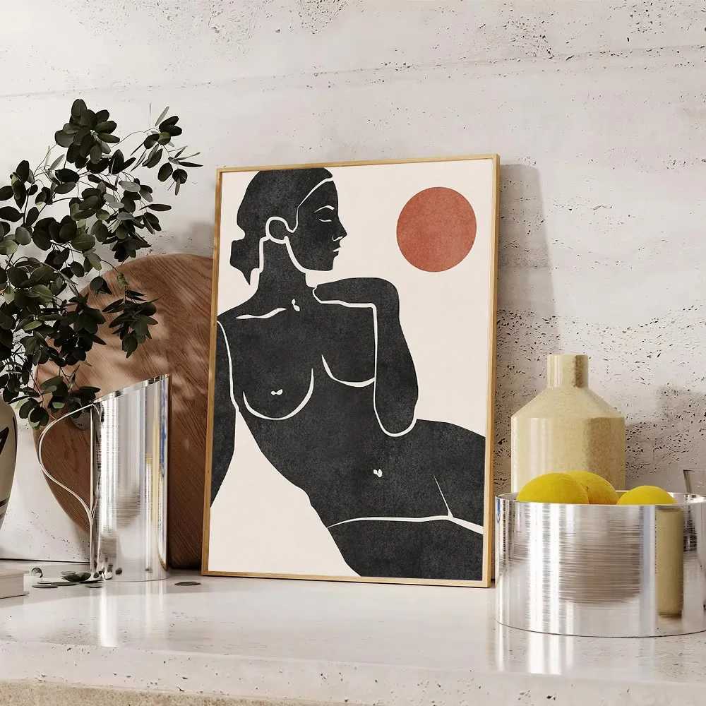 Female Nude Canvas Wall Art Minimst Figure Portrait Abstract Home Decor Modern Art Print Large Room Decoration C251031