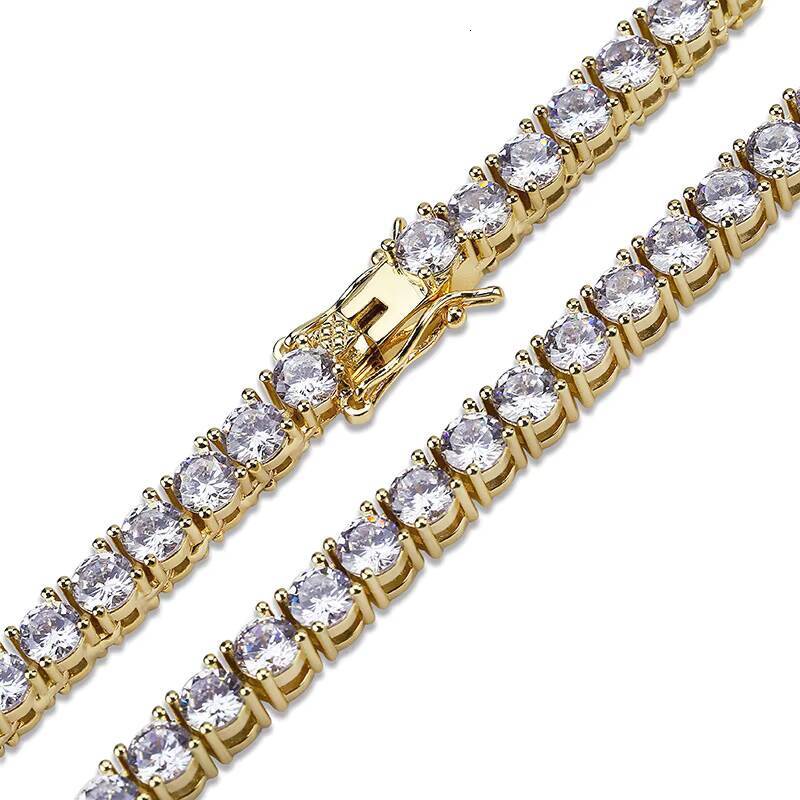 Custom 14K 18K Real Solid White Gold 3mm 4mm 5mm Lab Grown Diamond Bracelet Full Set IGI Diamonds Gold Tennis Chain