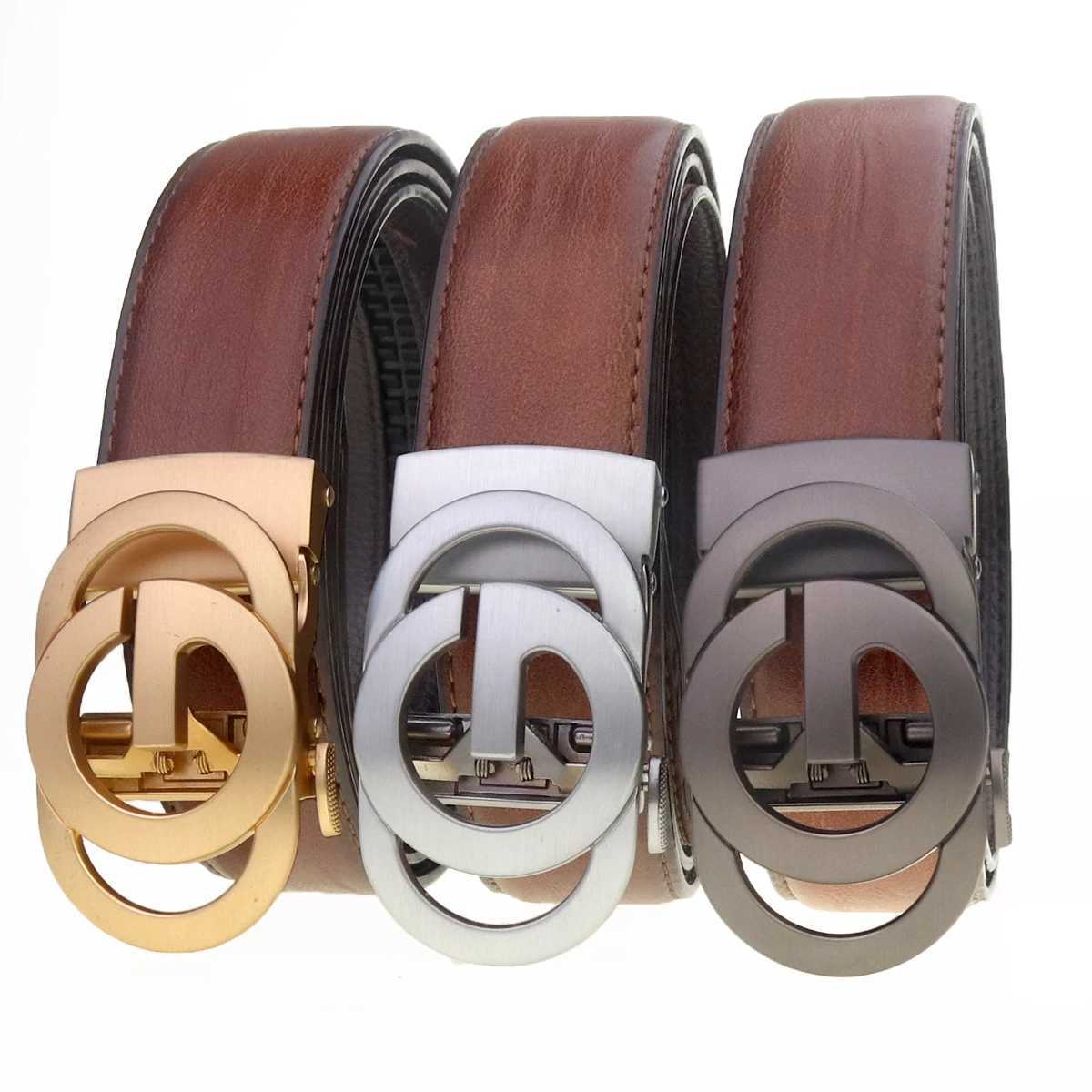 Fashion Mens Belt Mens Genuine Leather Belt Automatic Buckle Ratchet Belt Random Adjustment Letter G BeltW251030