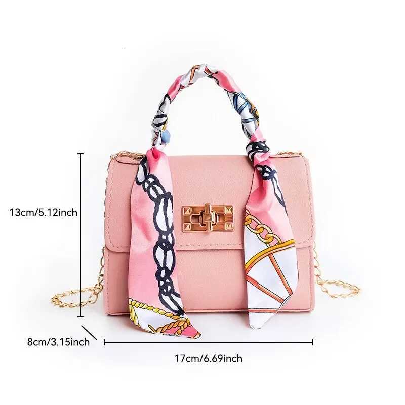 Women Girls Fashion Simplicity Solid Color Handbag Niche Design Silk Scarf Mini Chain Single Shoulder Crossbody Bag Bandolera W251031