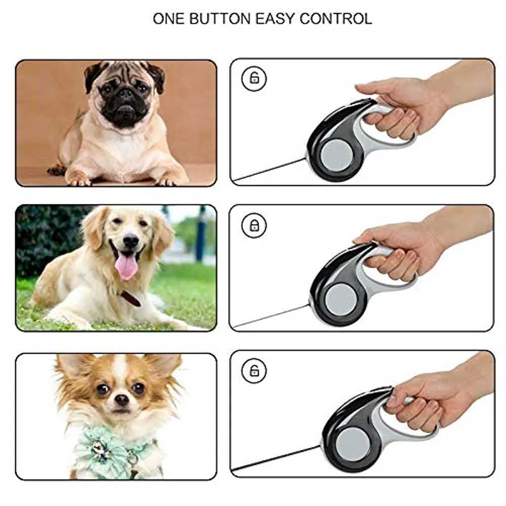 3M 5M Automatic Retractable Traction Rope Dog Leash Flexible Small Medium Dogs Pet Products Lead Dog Walking Running Leash Rope C251031