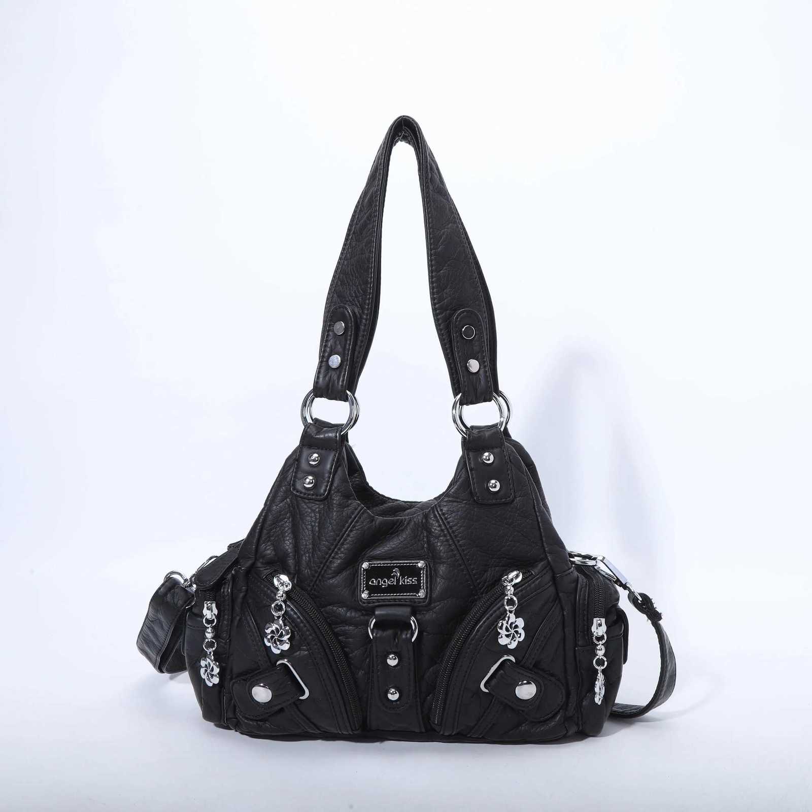 Angelkiss Women Handbags Rose Soft Tote Bag Small Tophandle Purse Fashion Satchel MultiPockets Shoulder Bag Hobos Phone Pack W251031