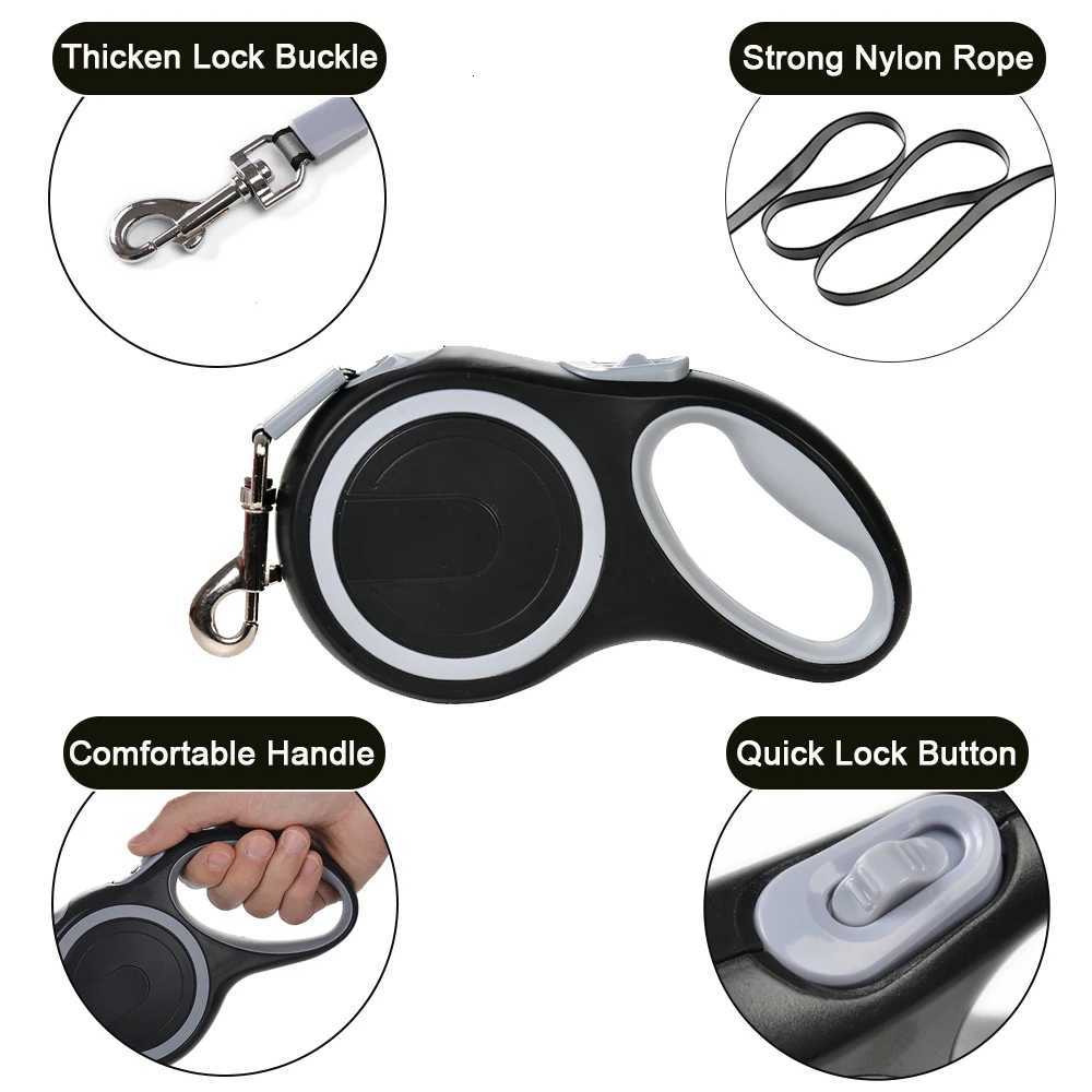 5M 8M 50kg Dog Leash Retractable Large Dogs Extendable Strap Long Strong Puppy Roulette Leash Walking Training Pet Accessories C251031