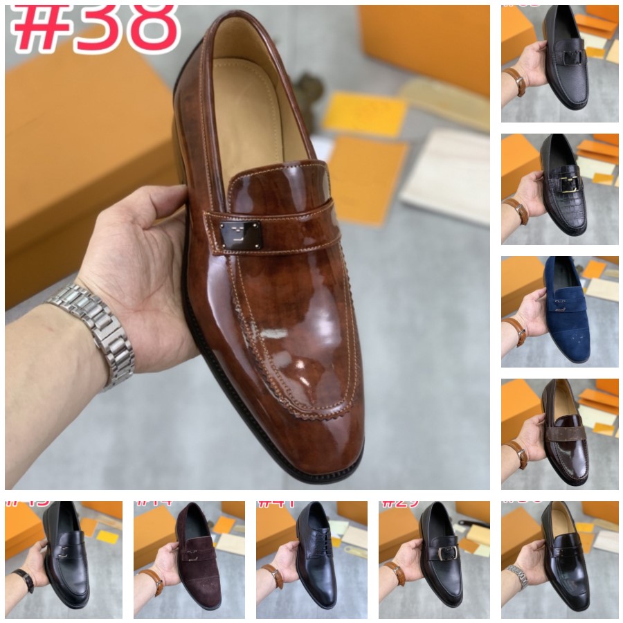 9Model Luxurious Italian Black Formal Shoes Men Loafers Wedding Designer Dress Shoes Patent Leather Oxford Shoes for Men's Leather Shoes