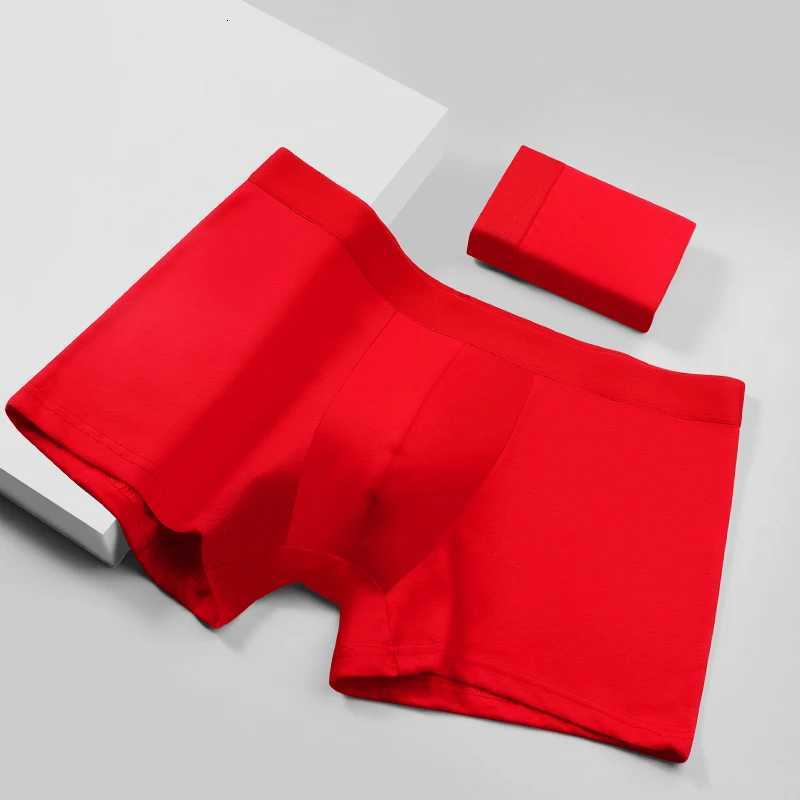 Mens Underwear Mens Boxer Briefs Zodiac Year Cotton Gift Rabbit Big Red Wedding Thin Boxer Briefs BottomsT251031