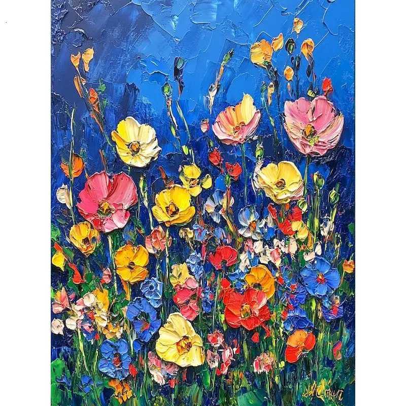 GATYZTORY 60x75cm Painting By Numbers Flower DIY Oil Painting Animals Picture By Numbers Landscape Art Canvas Wall Home Decor C251031