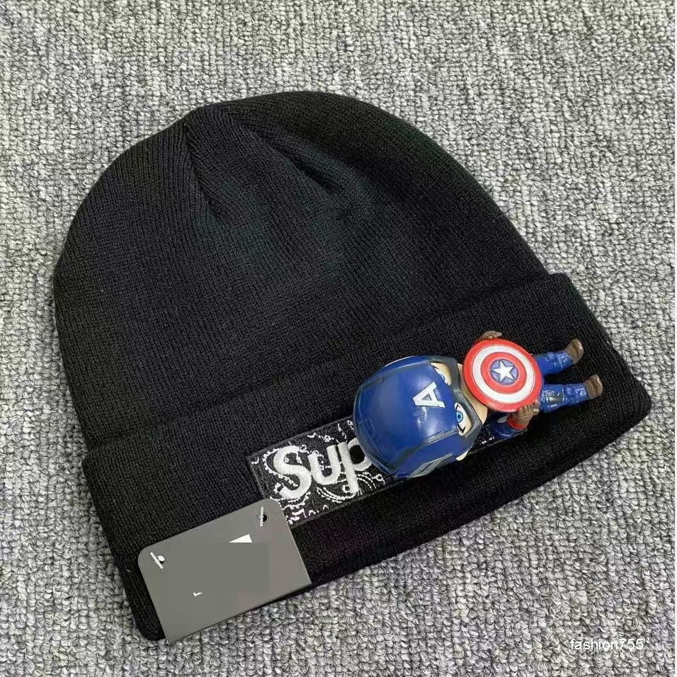Beanie/Skull Caps Top supremely Hat Luxury Designer Bandana Box Wool Beanie Hats Men and Women