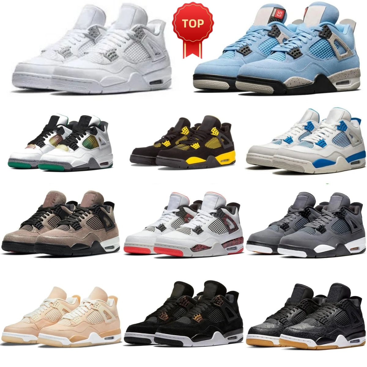 Basketball Shoes Infrared Red Thunder Lightning White Oreo University Blue Black Cat Bred What The Trainers Sports Shoes for Men Women Cool Grey Size 36-45