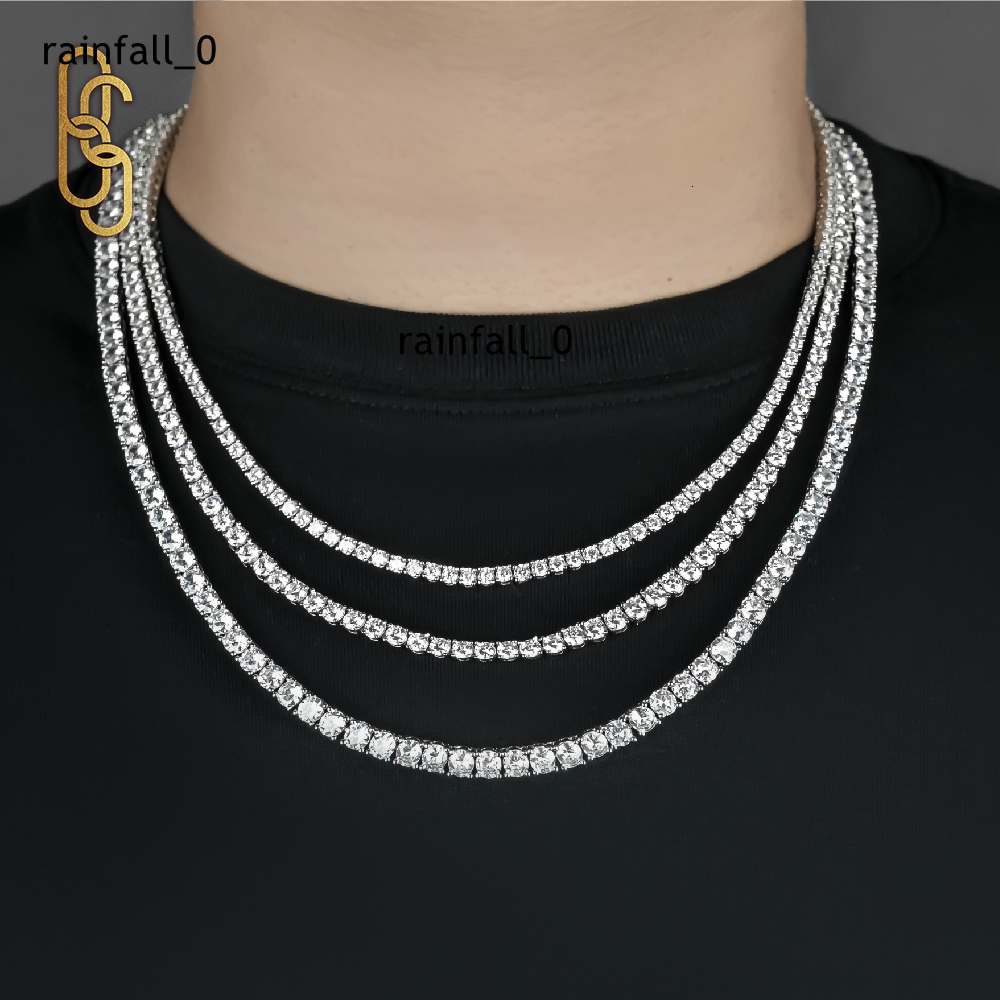 Factory Direct Sales 10K Solid Gold Plated VVS Moissanite Moissanite Chain 3mm Necklace for Men Women Fine Jewelry