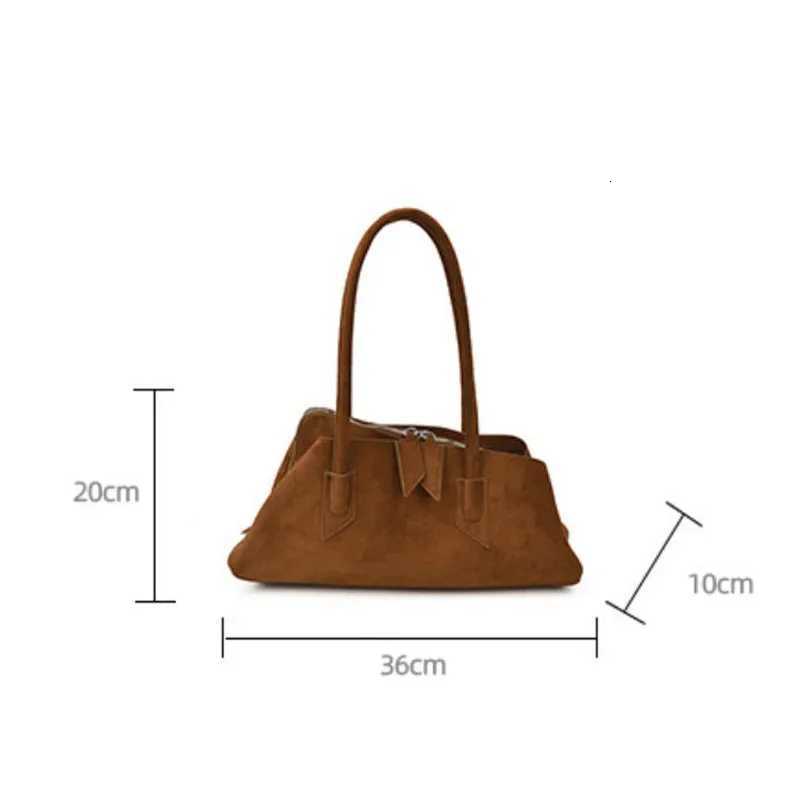 Womens Irregular Suede Shell Handbagbrand Design Large Capacity Frosted Shopping Bagmultilayer Storage Travel Shoulder BagT251031