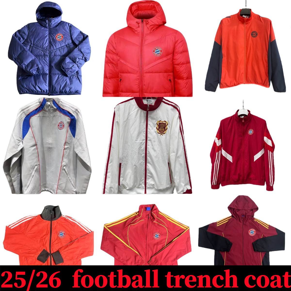 25 26 Bayern soccer Jerseys windbreaker men 2025 2026 football tracksuit