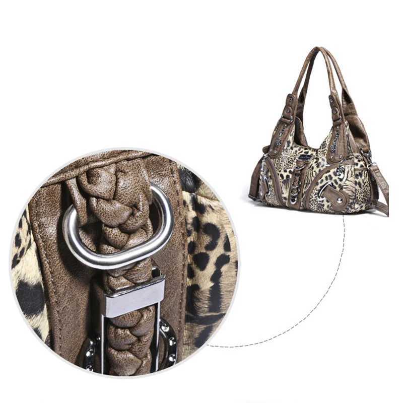 Angelkiss Brand Women Handbags Leopard Bag Tophandle Handbag Fashion Satchel Dumpling Shoulder Bag Tote Bag Hobos Large Purse W251031