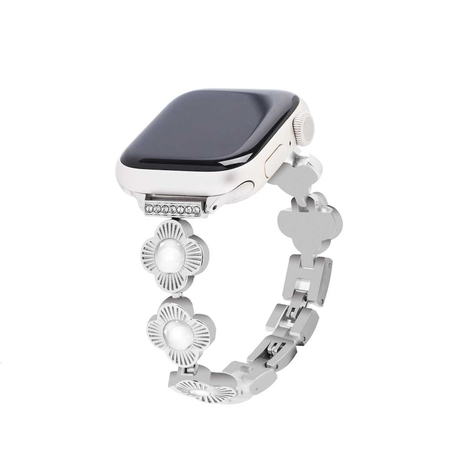 FourLeaf Band for IWatch Lightweight Adjustable and Jewelry Metal Strap for iWatch Series 9 8 7 6 5 4 3 2 1 Y251031