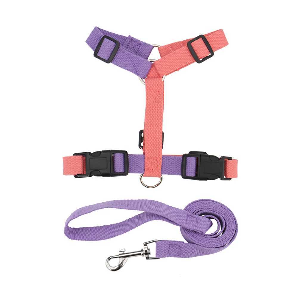 Pet Dogs Harness and Leash Set Adjustable Cat Puppy Walking Running Safe Soft Traction Escape Proof Pet Supplies Harness Belt C251031